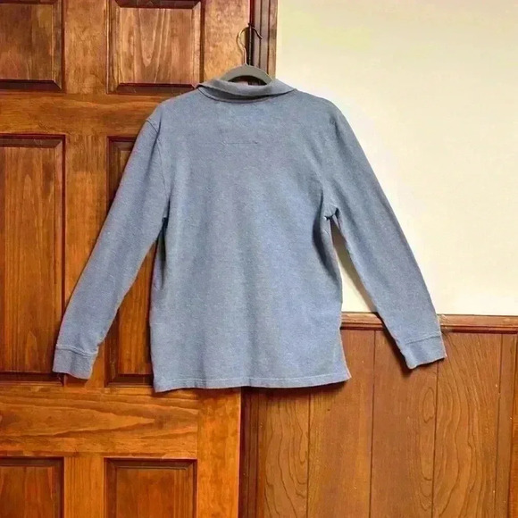 Men's Nautica Long Sleeve Blue/Gray 3 Button Shirt Size L - Picture 4 of 13